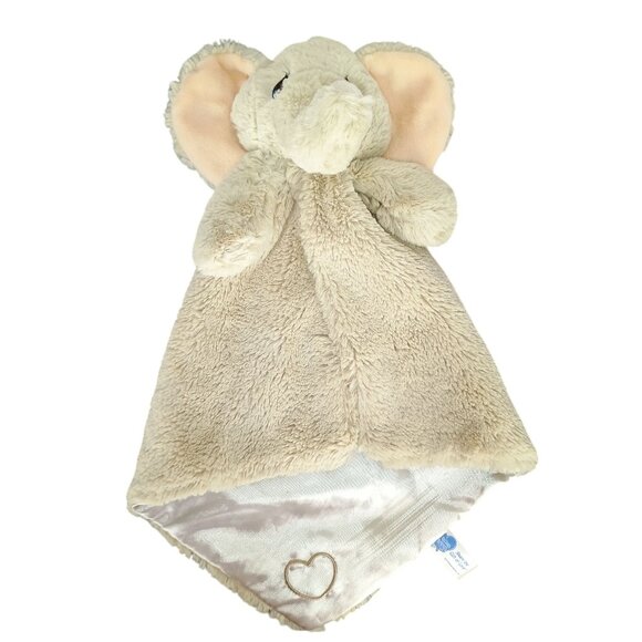 Precious Moments Gray Elephant‎ Satin Nursery Security Blanket Plush Lovey Toy - Picture 1 of 5